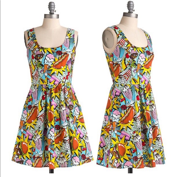 ModCloth Good Enough To Eat Skater Dress New - Picture 8 of 8